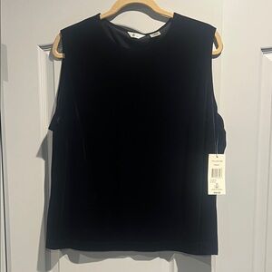 Laura Ashley Black Sleeveless Blouse